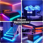 DAYBETTER LED Strip Lights 110ft, Smart Lighting Strips with App Remote Control, RGB Music Sync Color Changing Lights for Bedroom Kitchen Party Home Decor(1 Roll)