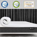 3 Inch Gel Memory Foam Mattress Topper Twin XL Size High Density Cooling Pad Pressure Relief Bed Topper (with Removable & Washable Bamboo Cover)