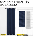 NICETOWN Privacy Room Divider Curtain Screen Partitions, Closet Door Curtain Vertical Blind for Sling Door, Blackout Window Privacy Blinds for Patio (Navy, Single Panel, 11ft Tall x 8.3ft Wide)