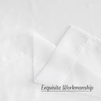 NICETOWN Sheer Window Curtain Panels - Ivory Eyelet Top Solid Voile for Kitchen/Hotel, 2 Pieces, 54 Wide x 84-inch Length