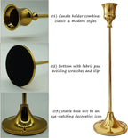 6PCS Brass Candlestick Holders Gold Candle Holders Taper Candle Holders Decorative for Thanksgiving Day Christmas Dinning Wedding Party Anniversary Home Decor.