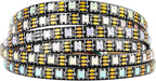 BTF-LIGHTING WS2812B IC RGB 5050SMD Pure Gold Individual Addressable LED Strip 16.4FT 300LED 60Pixel/m Flexible Full Color IP65 DC5V for DIY Chasing Color Project(No Adapter or Controller)