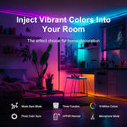 50 FT Led Lights for Bedroom,Lntelligent Application Remote Control Color Change LED Strip Lights, Music Synchronization Bluetooth RGB Lights, Used for Room, Home, Party Decoration