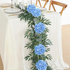 AVIVIHO Blue Hydrangea Artificial Flowers Bulk Pack of 10 Fluffy Fake Hydrangeas Silk Flower with Stems for Home Wedding Party Floral Decor Table Centerpieces Home Spring Festival Decoration