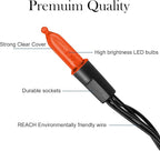 Twinkle Star Orange Halloween String Lights, 2 Pack Total 100 LED 32FT Battery Operated String Light Waterproof Tree Lights with 8 Lighting Modes,Indoor Outdoor Patio Garden Halloween Decorations