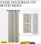 NICETOWN Kitchen Curtains for Decoration, Thermal Insulated Grommet Room Darkening Draperies/Panels for Laundry (Natural, 2 Panels, W42 x L68 inches)