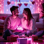 5 Pack Fairy Lights Battery Operated, 7 Feet 20 Led String Lights with Timer, Waterproof Firefly Lights on Silver Wire for Home Party Wedding Christmas Decorations, 6 Hours on/18 Hours Off, Pink