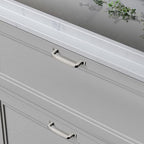 Khtumeware 2 Pack Nickel Cabinet Handles - 12 Inch Polished Pulls and Drawer Handles for Cabinets