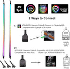 airgoo Addressable RGB PC LED Strip, AG-NEON-LS1 Diffused Silicon Rubber Tube Neon Strip, for 5V 3-pin argb Header or AG-DRGB16 SignalRGB Controller(Not Included), Come with Magnetic Brackets