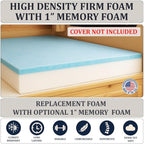Foamma 5” x 30” x 75” Truck, Camper, RV Travel Visco Gel Memory Foam Bunk Mattress Replacement, Made in USA, Comfortable, Travel Trailer, CertiPUR-US Certified, Cover Not Included