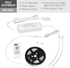 Armacost Lighting 421501 Ribbon Flex Home Tunable White LED Tape Light Kit with Remote, 16 ft