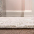 JONATHAN Y Graphic Lines High-Low Indoor Area Rug 4X6 Beige/Cream, Alcina Modern Scandinavian for Living Room, Bedroom, Kitchen, Easy-Cleaning, High Traffic, Pet-Friendly, Non-Shedding SND102A-4