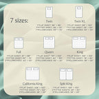 LuxClub 5 PC Split King Sheet Set Bed Sheets Deep Pockets Wrinkle Free Cooling Sheets Machine Washable Hotel Bedding Silky Soft - Light Teal Split King