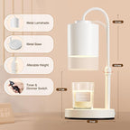 CASTLELIFE Candle Warmer Lamp with Timer & Dimmer, Height Adjustable Electric Wax Melt Warmer for Jar Candles, Gifts for Mom Home Decor, White