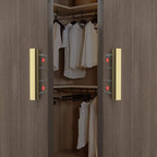 homdiy 10 Pack Adjustable Brushed Brass Cabinet Pulls 1" to 4" (25-102mm) Adjustable Hole Distance Drawer Pulls