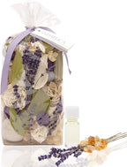 ANDALUCA Amber Lavender Potpourri | Large 20 oz Bag + Fragrance Vial | Scents of Crushed Lavender, Crystal Amber, White Eucalyptus, Sheer Musk and Sage