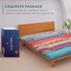 MAXYOYO Bohemian Retro Floor Mattress Vintage Floral Japanese Futon Mattress Roll Up Tatami Floor Mat Foldable Bed Portable Camping Mattress Sleeping Pad Floor Lounger Couch Bed Queen Size