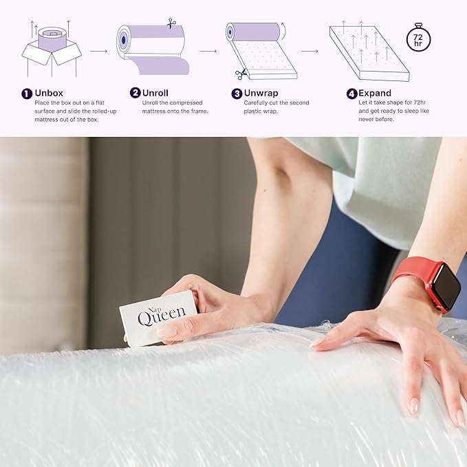 NapQueen Full Mattress, 14 Inch Elizabeth Cooling Gel Memory Foam Mattress, Full Bed Mattress in a Box, CertiPUR-US Certified, Medium Firm, Breathable Soft Fabric Cover