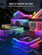 Govee Outdoor LED Strip Lights RGBIC with Warm and Cold White, 65.6ft 2.4G WiFi Smart Outdoor Lights, IP65 Waterproof, Work with Alexa and Google Assistant, App Control, for Porch, Patio, Eave, Party
