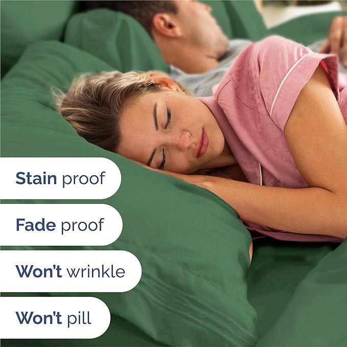 King Size 4 Piece Sheet Set - Comfy Breathable & Cooling Bed Sheets Set - Hotel Luxury Bedding for Women, Men, Kids & Teens - Deep Pockets, Easy-Fit, Soft and Wrinkle Free - Oeko-Tex - Emerald Green
