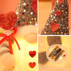 Light Up Gnome Valentine's Day Decorations Indoor Home Decor 11" Lighted Valentines Gnomes Decor Plush Scandinavian Tomte Elf Holiday Gnomes Ornaments Valentines Day Gifts for Her (3 Pcs)
