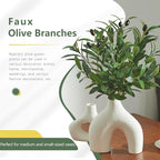 5 PCS 18 Inch Olive Tree Branches Greenery Stems Artificial Plants Faux Olive Branch for Vase Realistic Green Stem Home Decor Indoor