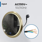 Circle LED Mirror for Bathroom, Anti-Fog & Dimmable Touch Switch, 32 inches, Gold