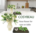 Artificial Rose Flowers 25pcs, Military Green Foam Fake Rose Faux Flower for Wedding Bouquets Bridal Shower Centerpieces Floral Arrangements Home Decorations Party Backdrops Table