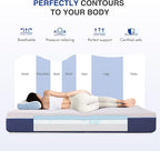 10 Inch Full Size Mattress, Gel Cooling Memory Foam Mattress in A Box, Medium Firm Feel for Back Pain Relief, CertiPUR US Certified