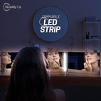 3 Way Mirror, Three Way Mirror for Braiding Hair & Hair Styling, LED Mirror, 360 View