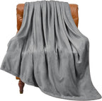 BEDELITE Fleece Blanket Grey Throw Blanket for Couch & Bed, Luxury Plush Cozy Fuzzy Blanket 50" x 60", Super Soft Warm Lightweight Throw Blanket for Travel Camping