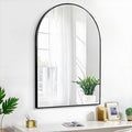 24x36 Arch Mirror Rectangle Full Length Wall Mounted Hanging or Against Wall Metal Frame Dressing Make-up Mirrors for Entryway Bedroom Bathroom Living Room 24 36 inch Black
