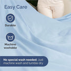 Full Size 4 Piece Sheet Set - Comfy Breathable & Cooling Bed Sheets Set - Hotel Luxury Bedding for Women, Men, Kids, Teens, Boys & Girls - Deep Pockets, Soft and Wrinkle Free - Oeko-Tex - Light Blue