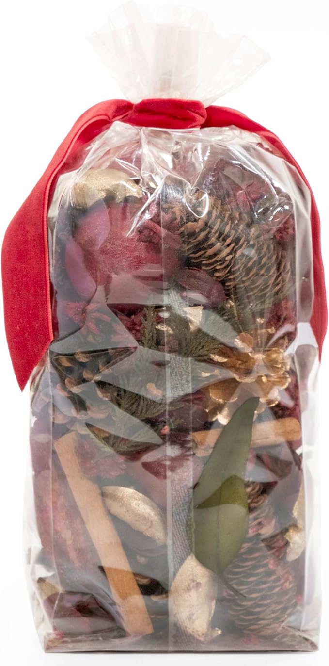 ANDALUCA Holiday Natural Pomegranate Pinecone Fragrance Potpourri with Fragrance Vial (Pomegranate Pinecone)