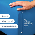 Split King 7 Piece Sheet Set - Comfy Breathable & Cooling - Soft Hotel Luxury Bedding Set with 8-16 Inch Deep Pockets - 1 Flat & 2 Fitted Sheet & 4 Pillowcases - Wrinkle Free & Easy Care - Royal Blue