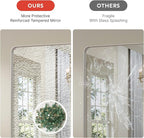 32x24"Bathroom Vanity Mirror for Wall, Aluminum Framed, Farmhouse Rectangle, Anti-Rust, HD Reflection Anti-Desilvering, Distortion Free, Tempered and Shatter-Proof Wall Mounted Mirror, Silver