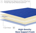 MAXYOYO Japanese Floor Mattress Futon Mattress, Thicken Sleeping Pad Foldable Roll Up Floor Futon for Adults Tatami Mat Dormitory Bed Lounger, Royal Blue, Twin Size