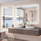 40"X36" LED Bathroom Mirror with Front Lights and Backlit, Anti-Fog, Dimmable, Shatter-Proof Tempered Glass, Lighted Bathroom Vanity Mirror for Wall with 3 Colors, Memory Function