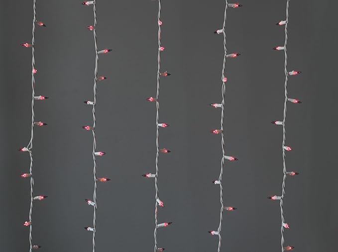 Brite Star 100 Count Mini String Christmas Lights, Purple - 22 feet Indoor/Outdoor Christmas Tree Lights with White Wire
