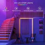 50ft Led Lights for Bedroom, Led Strip Lights Music Sync Corlor Changing, Led Light Strip with Remote & App Control RGB Strip, Led Lights for Room Dorm Home Classroom Ceiling Decor