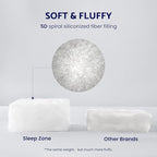 SLEEP ZONE Cooling Mattress Topper Queen Size Quilted Fitted Mattress Pad Cover, Soft Fluffy Down Alternative Pillow Top Bed Topper Deep Pocket 8-21 Inch (Grey, Queen)