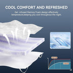 ELEMUSE 4 Inch Gel Memory Foam Mattress Topper Queen Size Pressure-Relieving Mattress Topper for Back Pain,Non-Slip Design with Removable & Washable Cover, CertiPUR-US