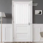 Chyhomenyc White Sheer Curtains 36 inch Length 2 Panels Set, Light Filtering Voile Rod Pocket Short Window Curtians for Bathroom Living Room Farmhouse Small Windows, Each 42Wx36L in, 2PCS, White
