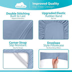 DREAMCARE Sheets Full Size Bed - Cooling Bed Sheets - 6pcs Set - Full Sheet Set - Full Size Sheets - Full Size Sheet Sets Soft & Long Lasting 100% Fine Brushed Polyester with Side Pocket - Light Blue