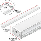ASOKO Dimmable LED Under Cabinet Lighting Cold White 5000K, 3 Pack 12 inch Linkable Led Under Counter Lights for Kitchen, Shelf, Workbench, Cupboard Lighting, Upgrade UL Listed Plug 24V