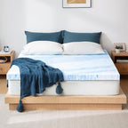 LINSY LIVING 3 Inch Mattress Topper King, Cooling Gel Infused Swirl Memory Foam, Soft Mattress Topper for Firm Mattress, CertiPUR-US Certified Bed Topper, King Size
