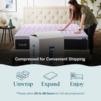 LUCID Lavender Infused 2 Inch Memory Foam Mattress Topper with 5 Zones – Full Size – Plush Feel – CertiPUR Certified – Dorm Room Essentials