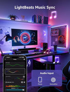 Lepro S1 AI LED Strip Lights for Bedroom - 50ft Smart RGB Light Strips with IC and Rainbow Chasing Effects, Color Segment DIY, Personalized Al Lighting Designer, No Remote, 2.4G Wi-Fi & Bluetooth