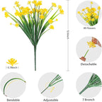 AGIRL 24 Bundles Artificial Flowers for Outdoor,UV Resistant No Fade Fake Plastic Flowers Faux Plants for Hanging Planters Decoration Indoor Outside Garden Porch Window Box Home Wedding Farmhouse