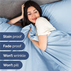 Twin XL Size 3 Piece Sheet Set - Comfy Breathable & Cooling Bed Sheets Set - Hotel Luxury Bedding for Women, Men, Kids, Teens, Boys & Girls - Deep Pockets, Soft, Wrinkle Free - Oeko-Tex - Light Blue